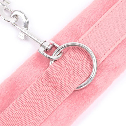 INTOYOU BDSM LINE - ESPOSAS DE TELA CON VELCRO PARA MUÑECAS CON PELO LARGO ROSA