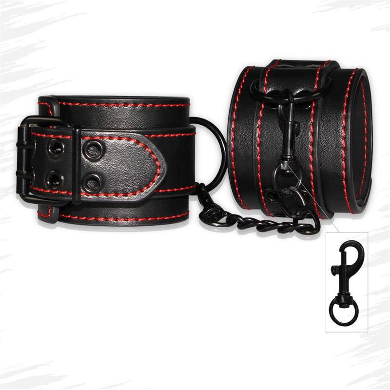 LOVETOY - ESPOSAS DE TOBILLOS BONDAGE NEGRO