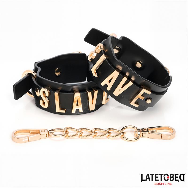LATETOBED BDSM LINE - ESPOSAS ESLAVE CON CADENA DORADA