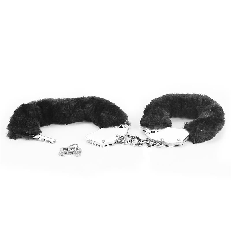 LOVETOY - ESPOSAS METÁLICAS CON PELO NEGRO