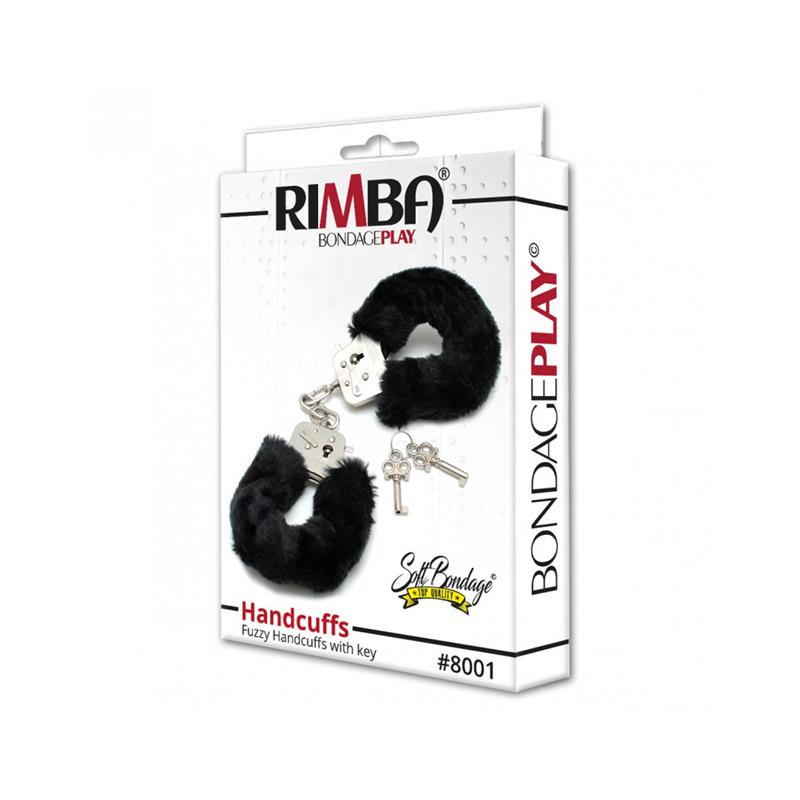 BONDAGE PLAY - ESPOSAS METÁLICAS CON PELO NEGRO