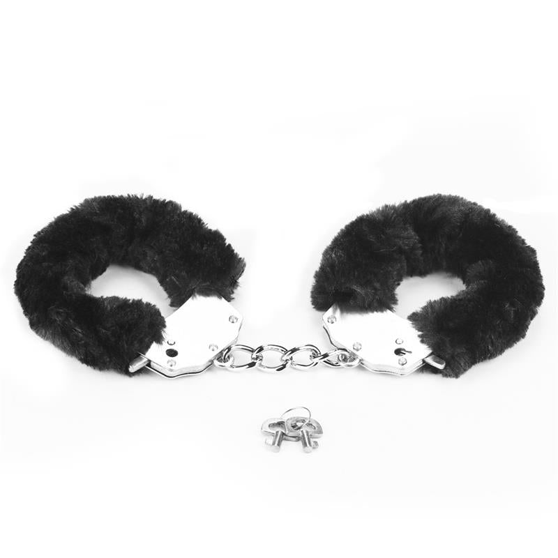 LOVETOY - ESPOSAS METÁLICAS CON PELO NEGRO