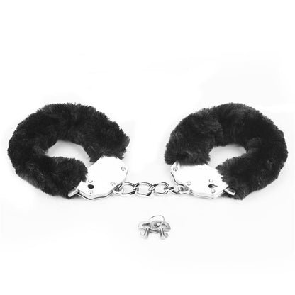 LOVETOY - ESPOSAS METÁLICAS CON PELO NEGRO