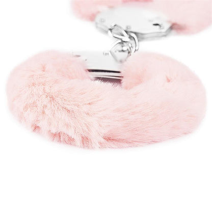 LOVETOY - ESPOSAS METÁLICAS CON PELO ROSA