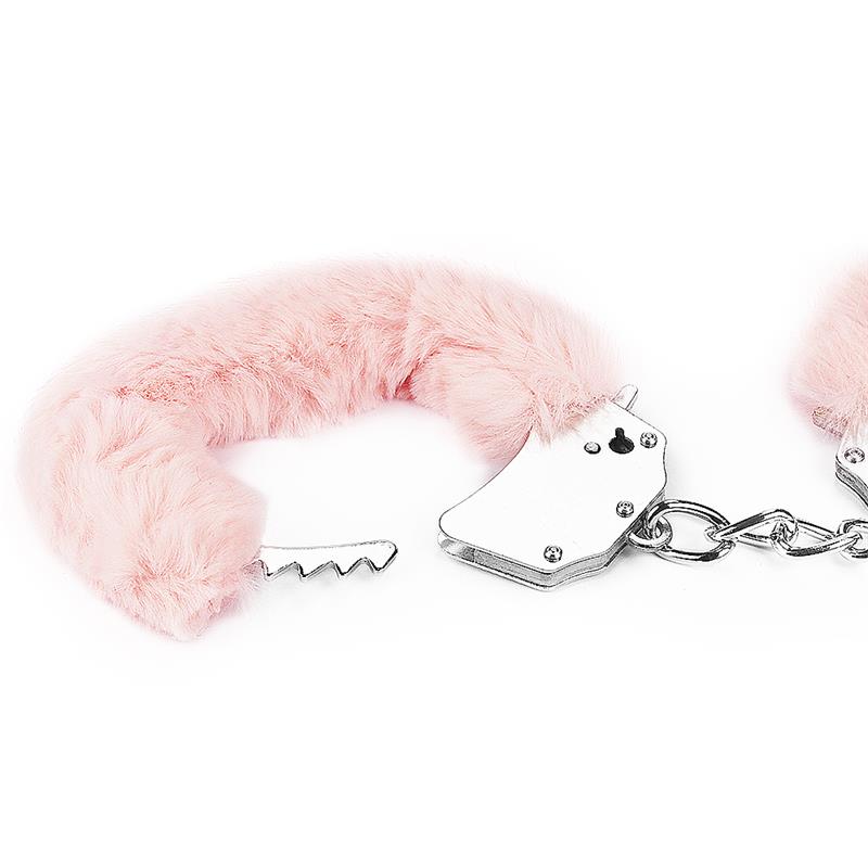 LOVETOY - ESPOSAS METÁLICAS CON PELO ROSA