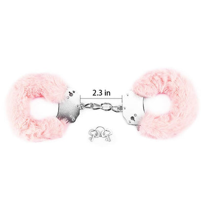 LOVETOY - ESPOSAS METÁLICAS CON PELO ROSA