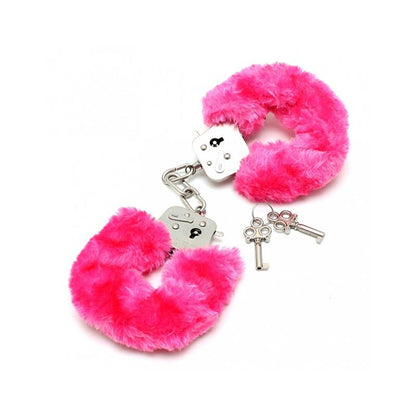BONDAGE PLAY - ESPOSAS METÁLICAS CON PELO ROSA