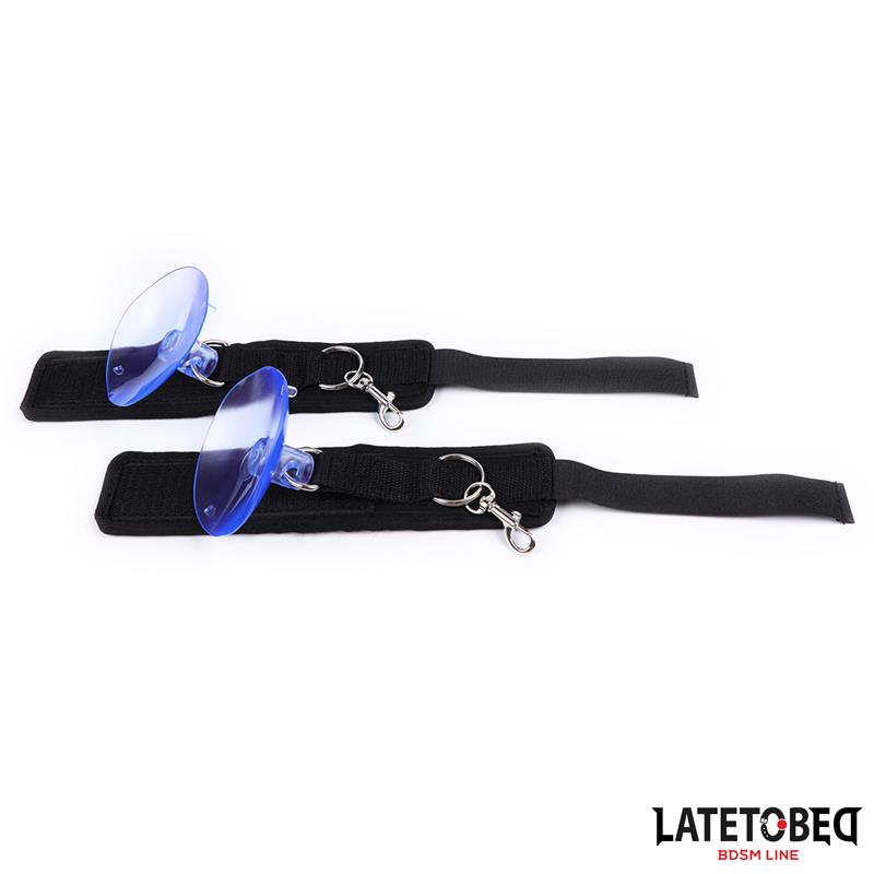 LATETOBED BDSM LINE - ESPOSAS MUÑECAS VELCRO CON VENTOSA AJUSTABLE