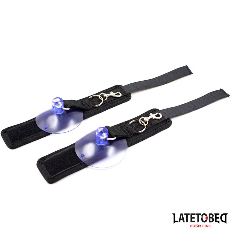 LATETOBED BDSM LINE - ESPOSAS MUÑECAS VELCRO CON VENTOSA AJUSTABLE