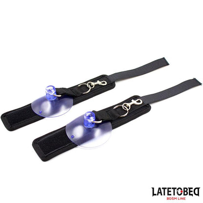 LATETOBED BDSM LINE - ESPOSAS MUÑECAS VELCRO CON VENTOSA AJUSTABLE