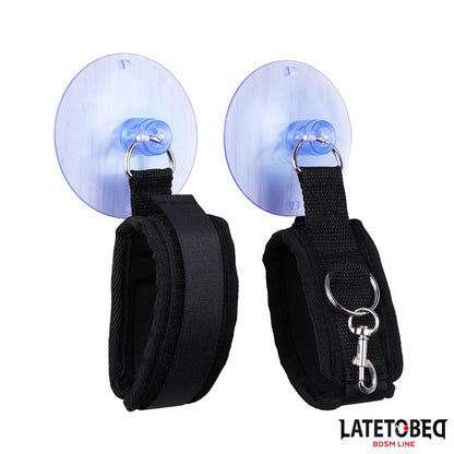 LATETOBED BDSM LINE - ESPOSAS MUÑECAS VELCRO CON VENTOSA AJUSTABLE