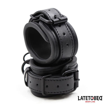 LATETOBED BDSM LINE - ESPOSAS NEOPRENO AJUSTABLES NEGRO