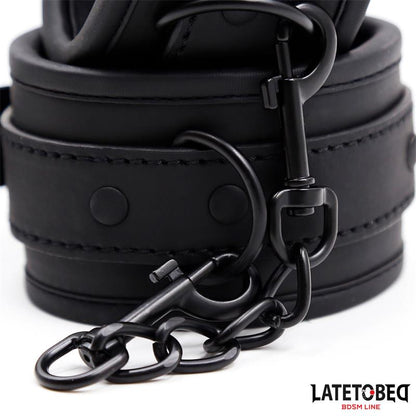 LATETOBED BDSM LINE - ESPOSAS NEOPRENO AJUSTABLES NEGRO