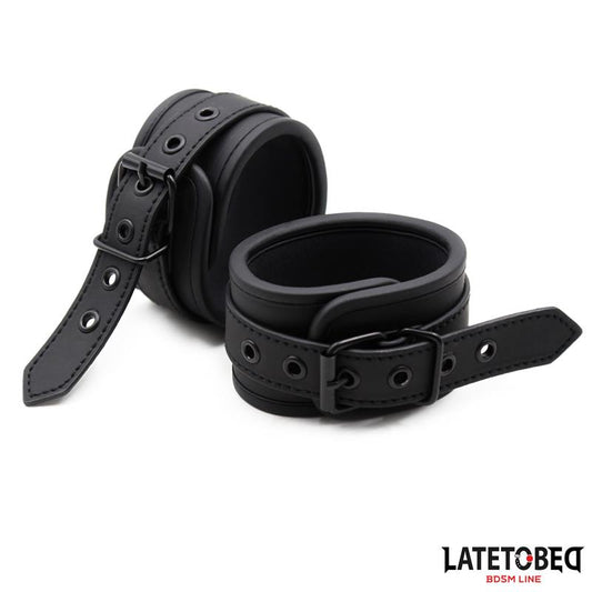 LATETOBED BDSM LINE - ESPOSAS NEOPRENO AJUSTABLES NEGRO