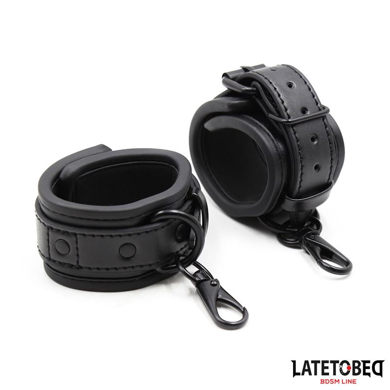 LATETOBED BDSM LINE - ESPOSAS NEOPRENO AJUSTABLES NEGRO