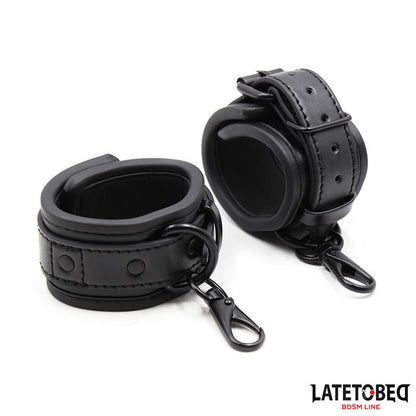 LATETOBED BDSM LINE - ESPOSAS NEOPRENO AJUSTABLES NEGRO
