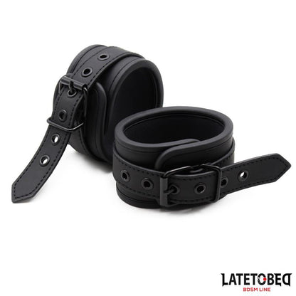LATETOBED BDSM LINE - ESPOSAS NEOPRENO AJUSTABLES NEGRO