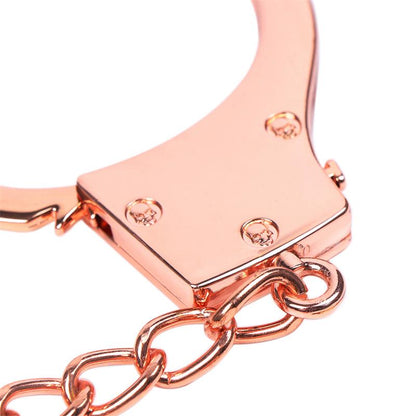 LATETOBED BDSM LINE - ESPOSAS ORO ROSA CON LLAVES DE CALAVERA