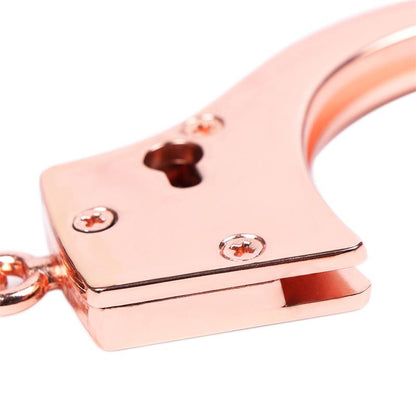 LATETOBED BDSM LINE - ESPOSAS ORO ROSA CON LLAVES DE CALAVERA