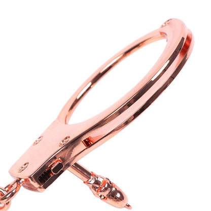 LATETOBED BDSM LINE - ESPOSAS ORO ROSA CON LLAVES DE CALAVERA