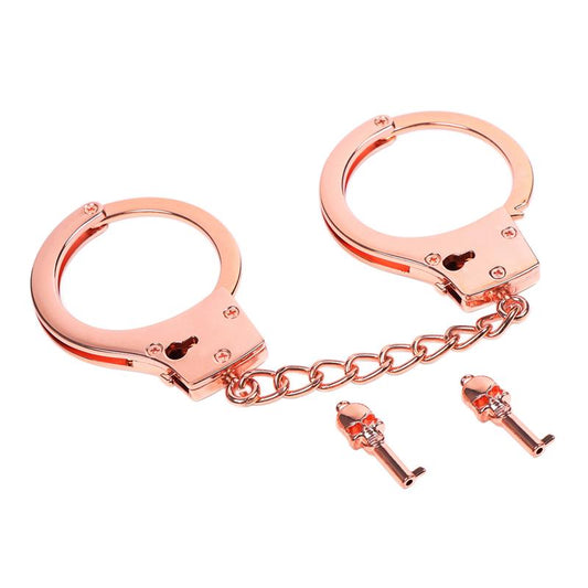 LATETOBED BDSM LINE - ESPOSAS ORO ROSA CON LLAVES DE CALAVERA