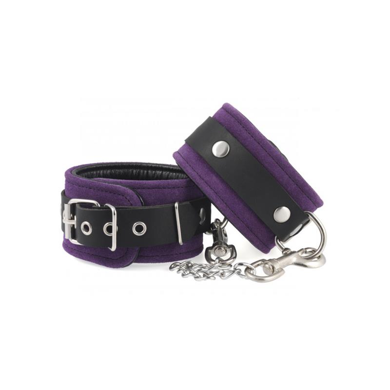 BONDAGE PLAY - ESPOSAS PARA PIES CUERO MORADO