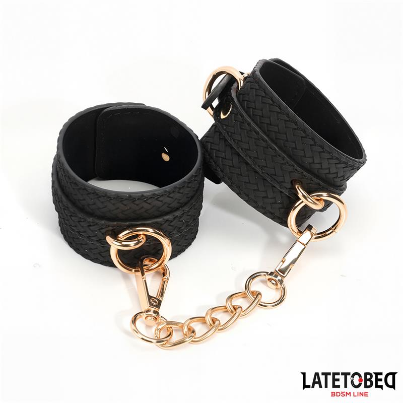 LATETOBED BDSM LINE - ESPOSAS PARA TOBILLO CON CADENA DORADA