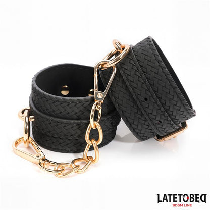 LATETOBED BDSM LINE - ESPOSAS PARA TOBILLO CON CADENA DORADA