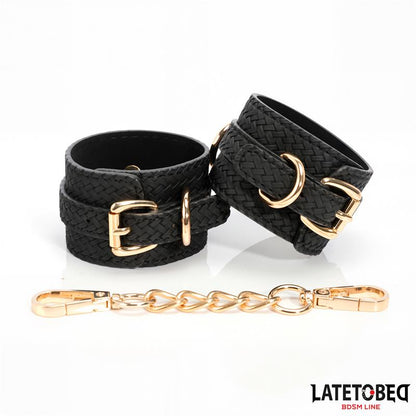 LATETOBED BDSM LINE - ESPOSAS PARA TOBILLO CON CADENA DORADA