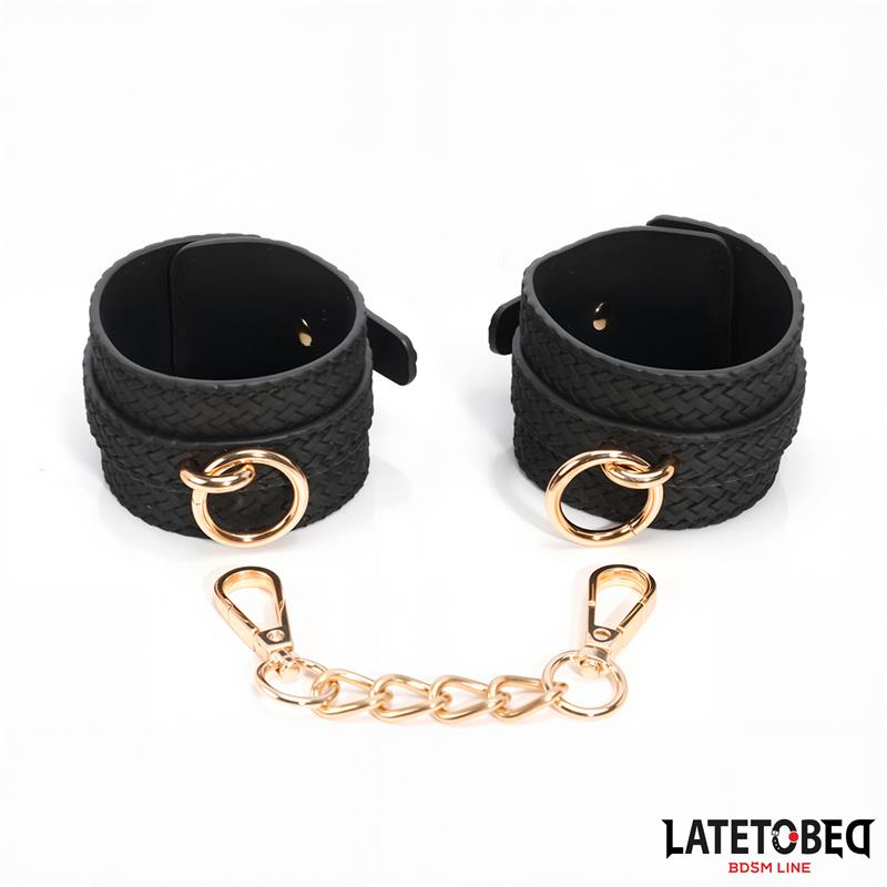 LATETOBED BDSM LINE - ESPOSAS PARA TOBILLO CON CADENA DORADA