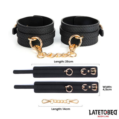 LATETOBED BDSM LINE - ESPOSAS PARA TOBILLO CON CADENA DORADA