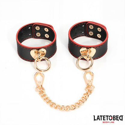 LATETOBED BDSM LINE - ESPOSAS PARA TOBILLOS CON CADENA DORADA