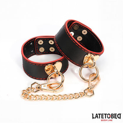 LATETOBED BDSM LINE - ESPOSAS PARA TOBILLOS CON CADENA DORADA