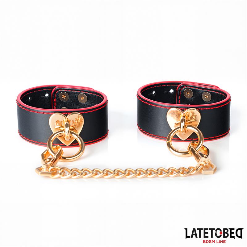 LATETOBED BDSM LINE - ESPOSAS PARA TOBILLOS CON CADENA DORADA