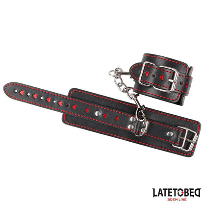 LATETOBED BDSM LINE - ESPOSAS PARA TOBILLOS CON CADENA Y CORAZONES