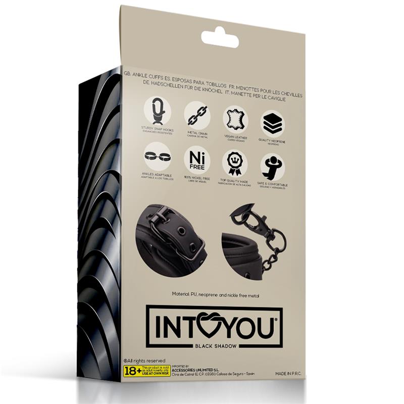 INTOYOU BLACK SHADOW - ESPOSAS PARA TOBILLOS CUERO VEGANO