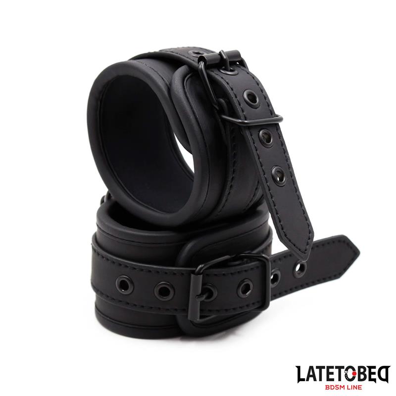 LATETOBED BDSM LINE - ESPOSAS PARA TOBILLOS NEGRO SÓLIDO