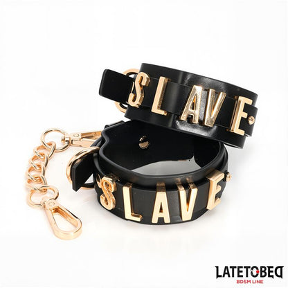 LATETOBED BDSM LINE - ESPOSAS PARA TOBILLOS SLAVE CON CADENA DORADA