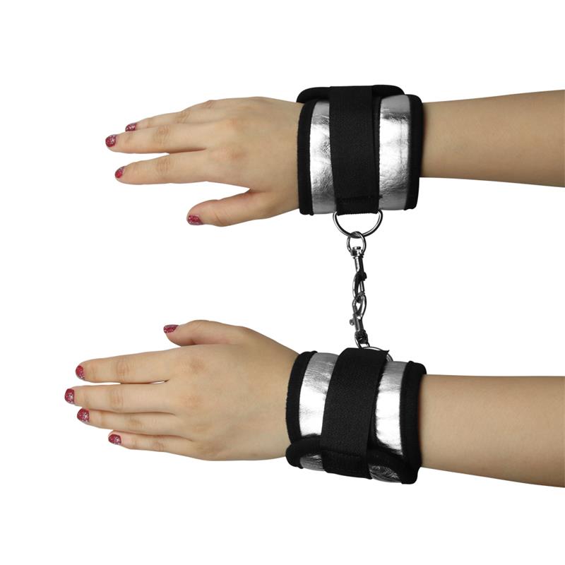 LOVETOY - ESPOSAS VELCRO NEGRO Y PLATEADO
