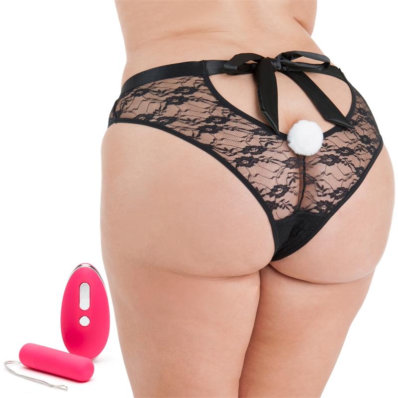 HAPPY RABBIT - ESTIMUADOR BRAGUITA GRANDE CONTROL REMOTO  USB ROSA