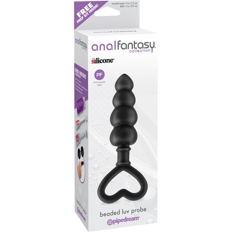 ANAL FANTASY COLLECT. - ESTIMULADOR ANAL BEADED LUV PROBE NEGRO