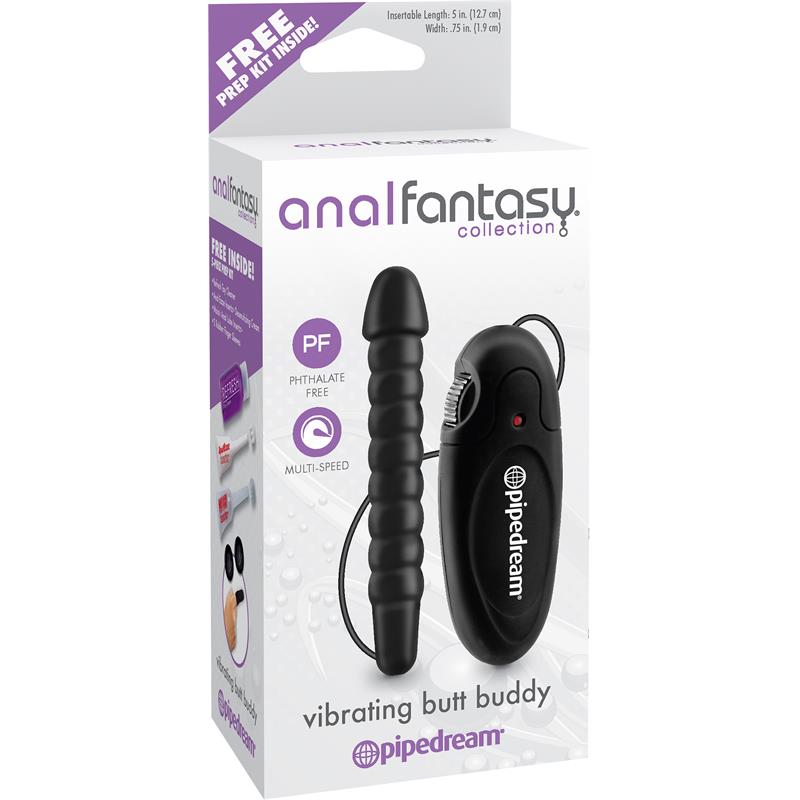 ANAL FANTASY COLLECT. - ESTIMULADOR ANAL CON VIBRACIÓN BUTT BUDDY NEGRO
