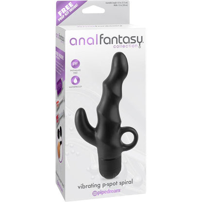 ANAL FANTASY COLLECT. - ESTIMULADOR ANAL CON VIBRACIÓN VIBRATING P-SPOT SPIRAL NEGRO