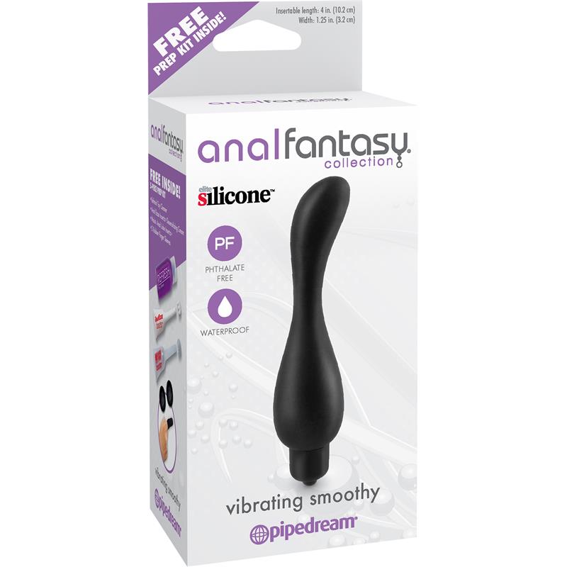 ANAL FANTASY COLLECT. - ESTIMULADOR ANAL CON VIBRACIÓN VIBRATING SMOOTHY NEGRO