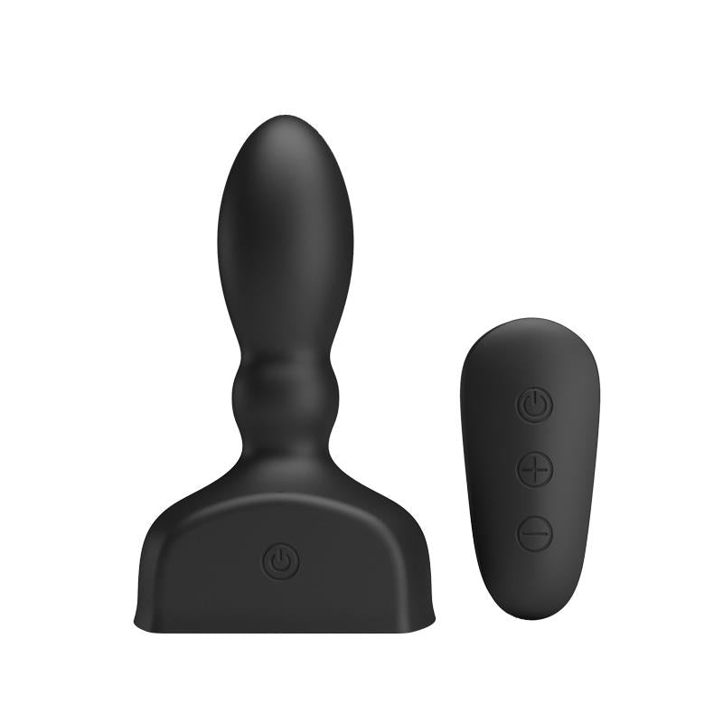 PRETTYLOVE - ESTIMULADOR ANAL HARRIET INFLABLE USB SILICONE NEGRO
