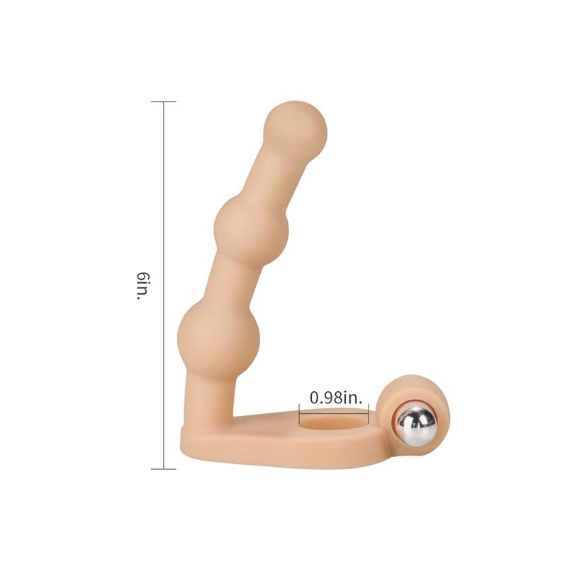LOVETOY - ESTIMULADOR ANAL THE ULTRA SOFT BEAD 6 CON VIBRACIÓN NATURAL