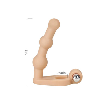 LOVETOY - ESTIMULADOR ANAL THE ULTRA SOFT BEAD 6 CON VIBRACIÓN NATURAL