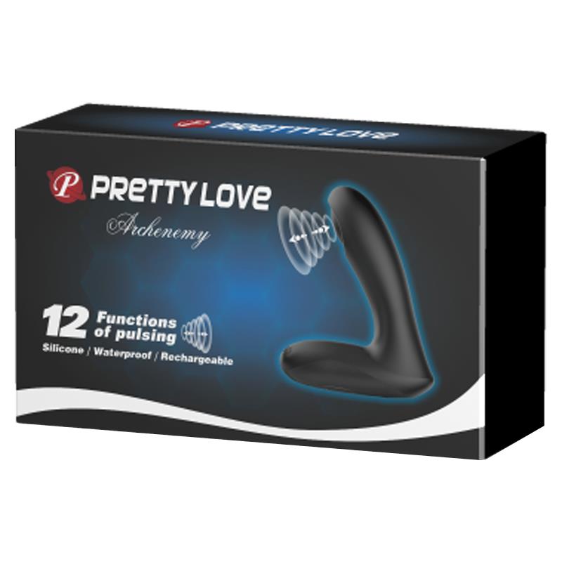PRETTYLOVE - ESTIMULADOR ANAL Y PROSTÁTICO ARCHENEMY PULSING USB SILICONA