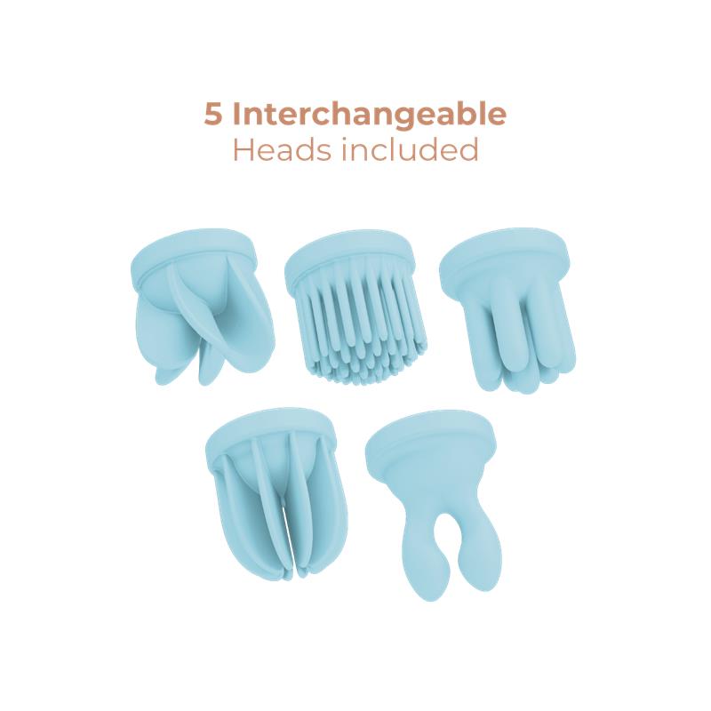 ADRIEN LASTIC - ESTIMULADOR CARESS VIBRACIÓN Y ROTACIÓN LIGHT BLUE