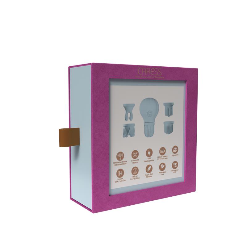 ADRIEN LASTIC - ESTIMULADOR CARESS VIBRACIÓN Y ROTACIÓN LIGHT BLUE